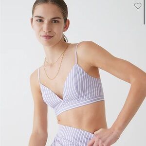 NWT Marie Marot X J.Crew bralette top in Thomas Mason® cotton poplin, size 8